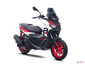 【アプリリア】のアドベンチャースクーター「SR GT 200 SPORT」に“スペースホワイト”が追加！街で冒険だ！