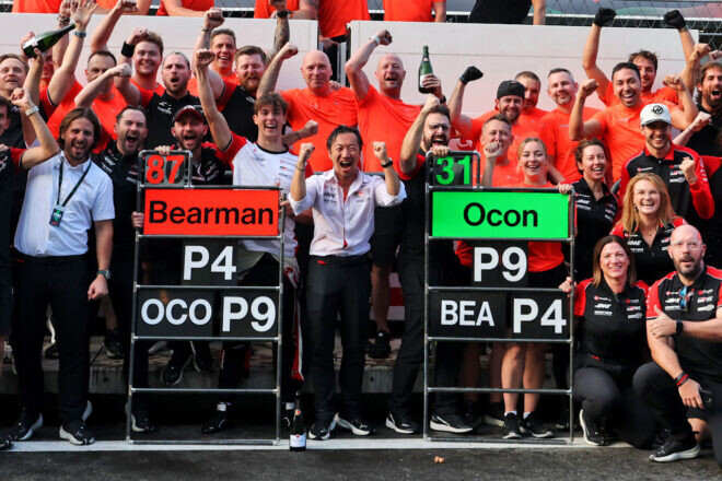 F1チーム代表の現場事情／ハース：表彰台の誘惑に負けず冷静に4位を確保。着実にチームを前進させている小松代表