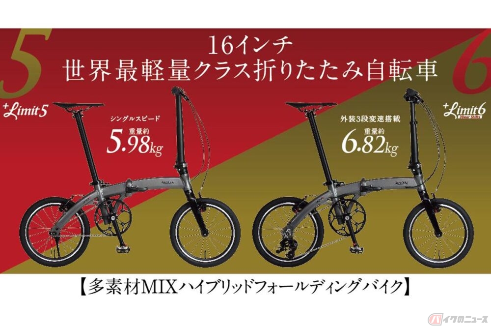 Harry Quinn「Limit5」「Limit6」 世界最軽量クラスの折りたたみ自転車