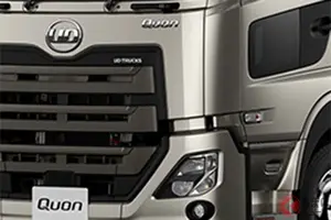 排気量12リッター超え「直6」搭載！ UD新「クオン」発表！ 「プロ並み制御」の“画期的”9速ATを全車に搭載！ 「新顔」採用＆先進機能強化の「2026年型」登場