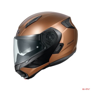 【カブト】のシステムヘルメット「RYUKI」に、新色「フラットブロンズ」が追加！金属のような質感のマット塗装だ！