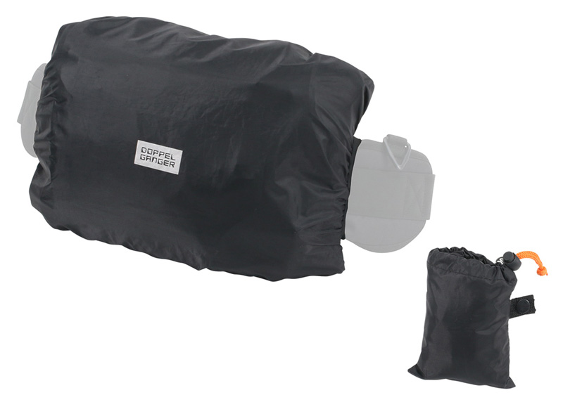 ウエストバッグを雨から護るアイディアグッズ！ ドッペルギャンガーが「ウエストバッグレインカバー DRC624-BK」を発売
