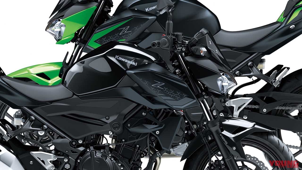 48馬力の軽快400ccネイキッド カワサキ Z400 に21年ニューカラー登場 Webヤングマシン 自動車情報サイト 新車 中古車 Carview