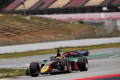 レッドブル育成ハジャルが3日目最速。宮田莉朋は午後3番手／FIA F2バルセロナテスト最終日