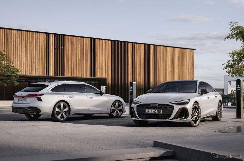 アウディ『A6』新型セダン＆アバントにPHEV登場、EV航続は100km超に