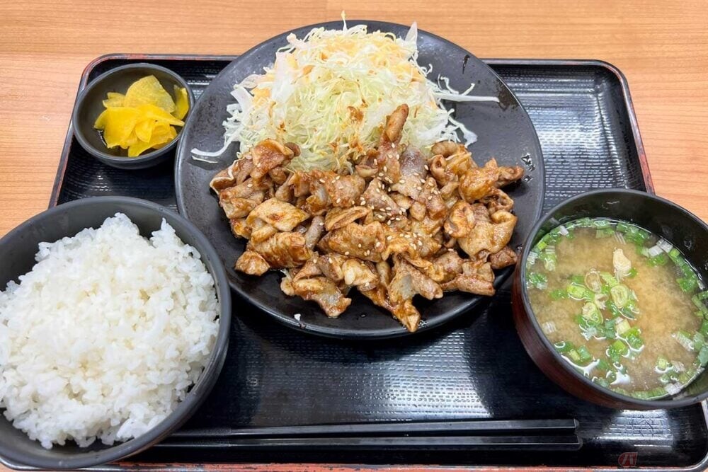 ホルモン柔らかっ！　東北道「鶴巣PA」不動の人気を誇る「鶴巣ホルモン焼き定食」に悶絶　バイクで行く高速道路グルメ