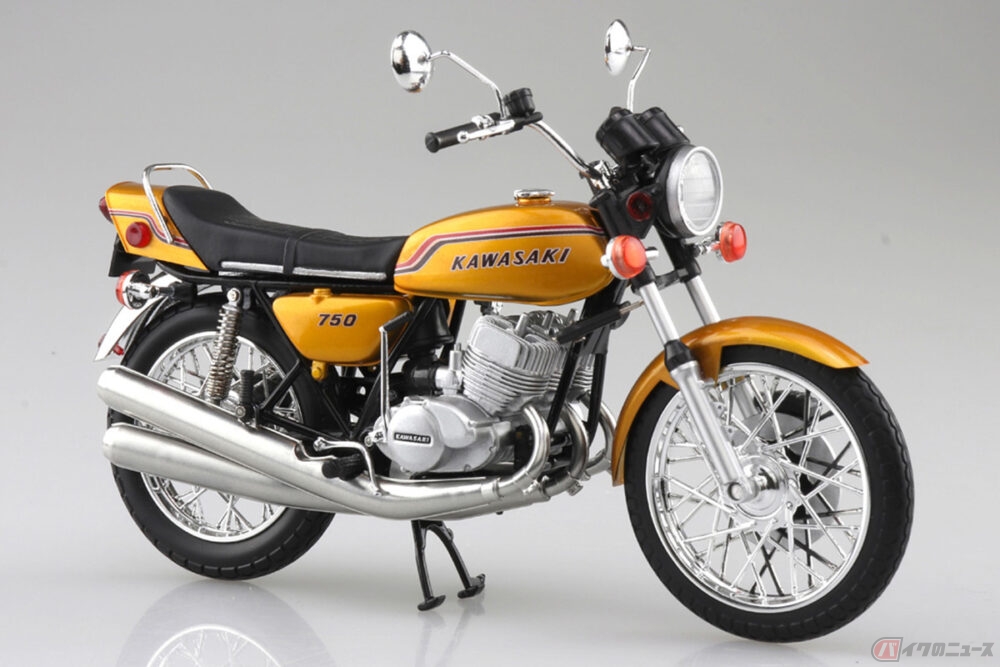 カワサキ空冷2スト3気筒 ナナハン 750ss Mach Iv が1 12スケールで新登場 バイクのニュース 自動車情報サイト 新車 中古車 Carview