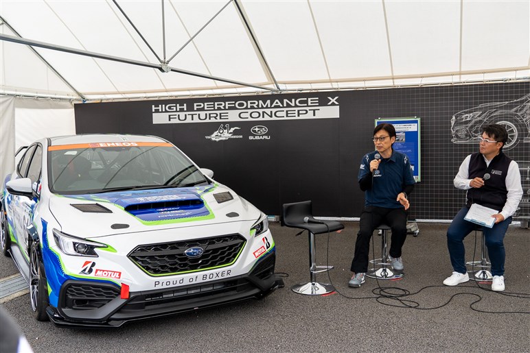 【WRX S4ではありません!?】スバルが公開した謎の4ドアセダンの正体とは？【S耐富士24hレース】