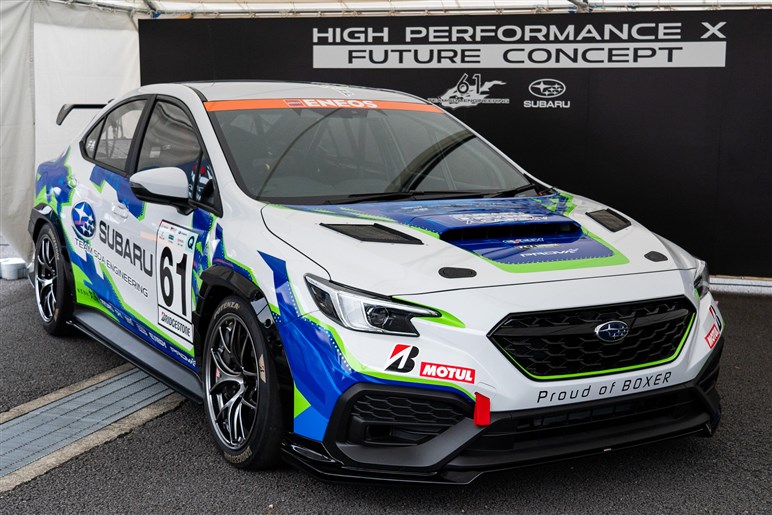 【WRX S4ではありません!?】スバルが公開した謎の4ドアセダンの正体とは？【S耐富士24hレース】