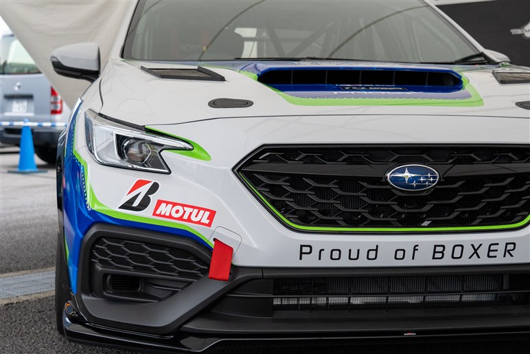 【WRX S4ではありません!?】スバルが公開した謎の4ドアセダンの正体とは？【S耐富士24hレース】