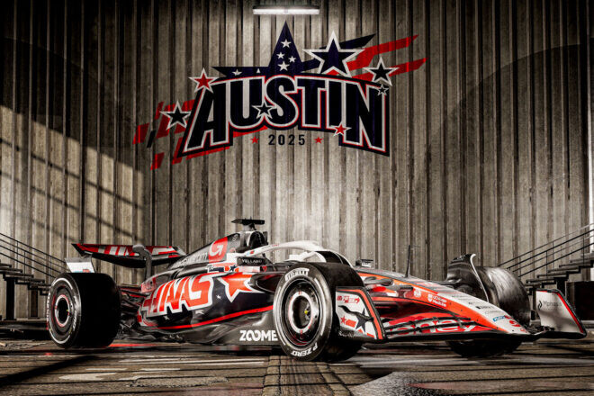 ハースF1、ホームグランプリのアメリカGP限定スペシャルカラーリングを発表。星条旗をあしらったデザイン