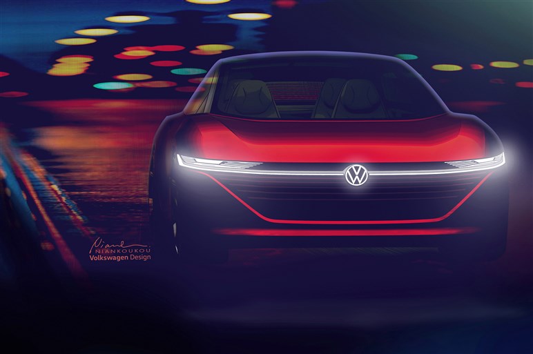 VWが2030年の高級電気自動車をイメージした「I.D.ヴィジョン」を発表