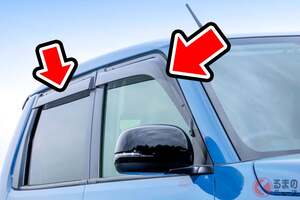 世界初「すごいドアバイザー」に称賛の声！ ホンダ新型「軽ワゴン」から採用へ！ “今まで無かった”斬新パーツに「素晴らしい！」の声も！ “独自技術”で開発したバイザーを「新型N-ONE e：」から展開！