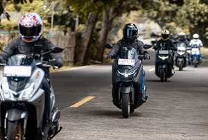 即完売レベルの人気！ ヤマハ『NMAX』でインドネシアをツーリング、「ターボ感覚」は現地ファンも魅了