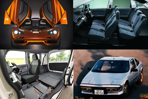 クルマ酔い確実の後ろ向き乗り！　謎配置の１シーターに３シーター！　「変わり種シート」のクルマたち