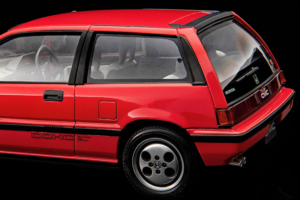 タミヤワンダーシビック2.5R北米仕様完成品 弾丸フォルムのテンロク・スポーツ！タミヤ製プラモ「ワンダー