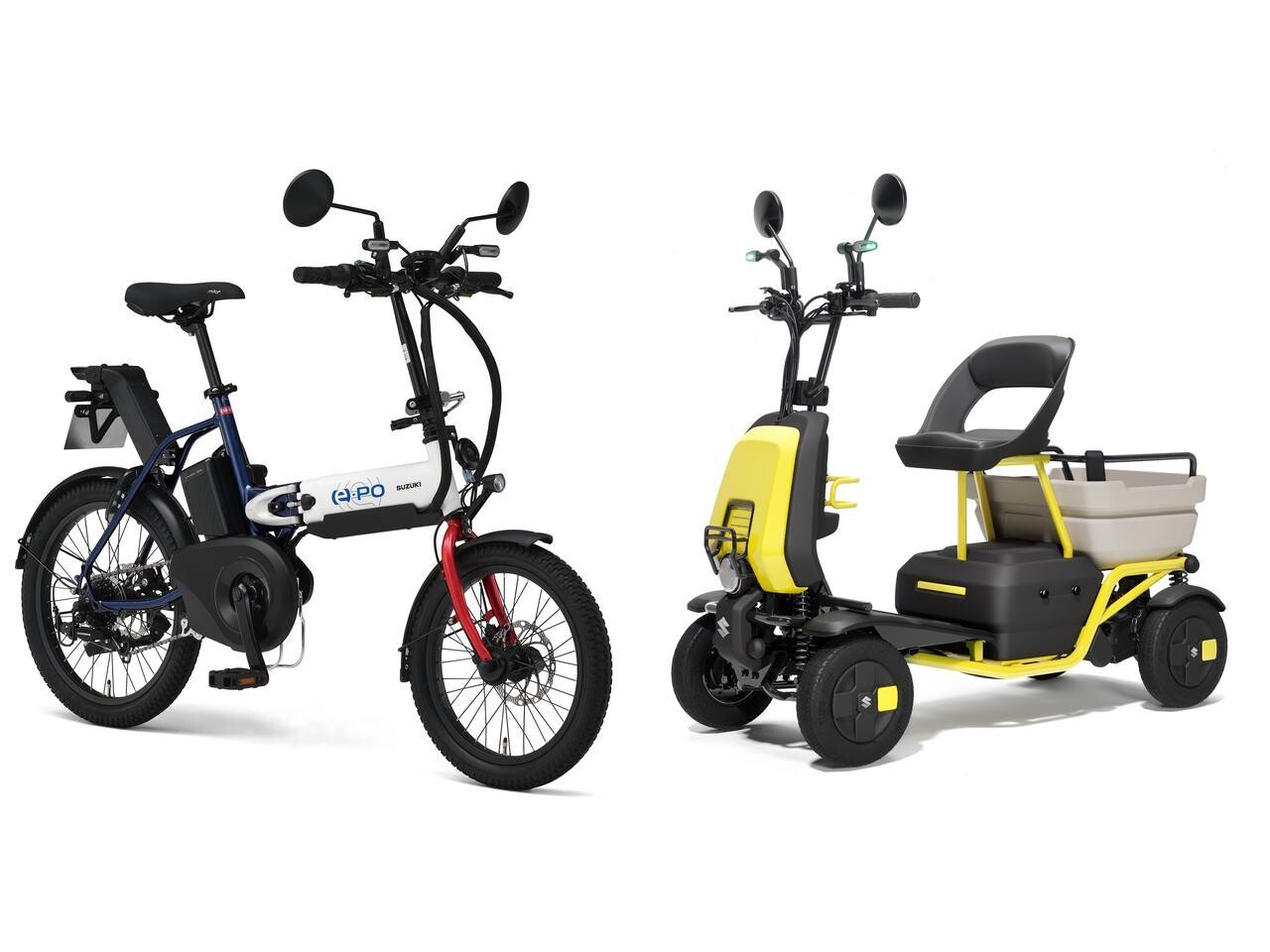 スズキがペダル付き電動原付「e-PO」と4輪EV「スズライド2」を発表。JMS 2025に出展