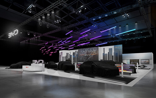 BYDがジャパンモビリティショー2025において乗用車部門と商用車部門のそれぞれでブースを展開すると公表