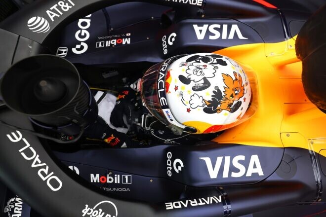 角田裕毅、前戦で前向きな感触をつかみ、シンガポールへ「中断が多く難しい初日だったが、落ち着いてマシンを最適化していく」