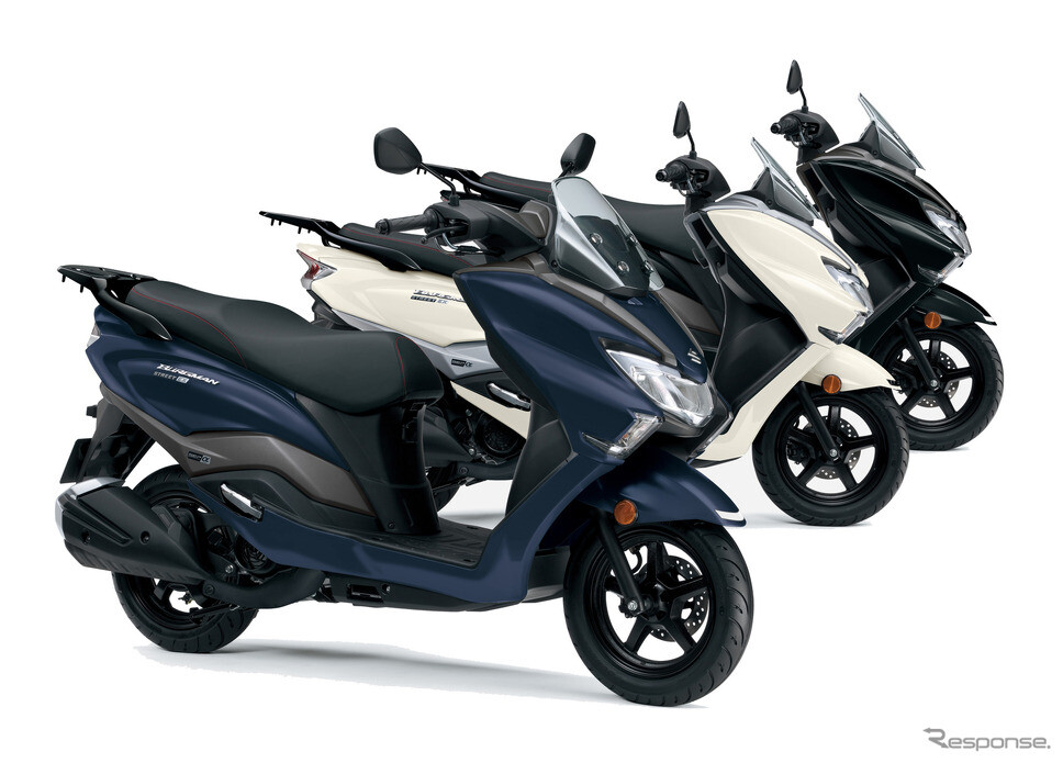 31万7900円で「毎日の走りをワンランクアップ」、スズキの125ccスクーター『バーグマンストリート125EX』発売