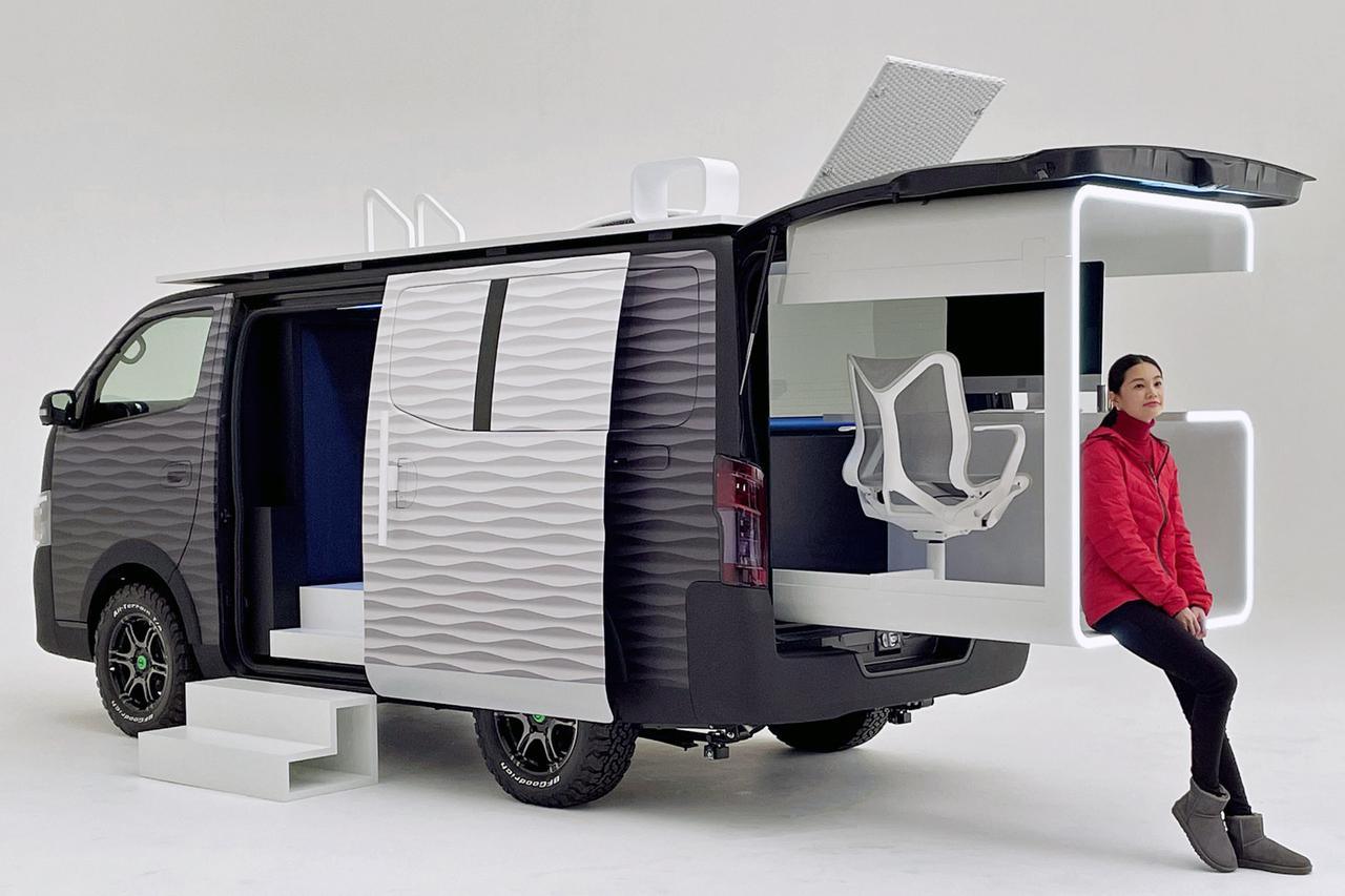 日産nv350 キャラバンをテレワークオフィスに ノートやキックスのカスタムも提案する ニッサン カスタマイズ 21公開 Webモーターマガジン 自動車情報サイト 新車 中古車 Carview