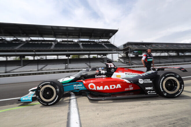 佐藤琢磨、インディ500初日はニューマシンのシェイクダウンに集中「無事に走行できた事に感謝」