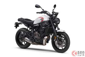 ヤマハ新「“ネオレトロ”バイク」発表！ 斬新ホワイト×ブルーを採用でスポーティさアップ！ 「XSR700 ABS」約100万円から