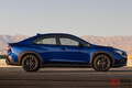 スバル新型「WRX」がSUV風に!?「黒い樹脂パーツが…」見慣れぬスタイルに賛否の声も？