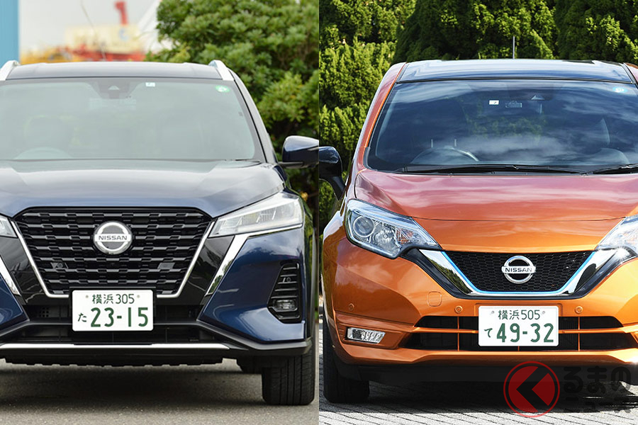 世代交代 新型 キックス 登場で元祖e Power ノート の影は薄い くるまのニュース 自動車情報サイト 新車 中古車 Carview
