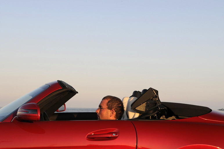 SLS AMG ロードスター　早くも試乗＆ギリ出し