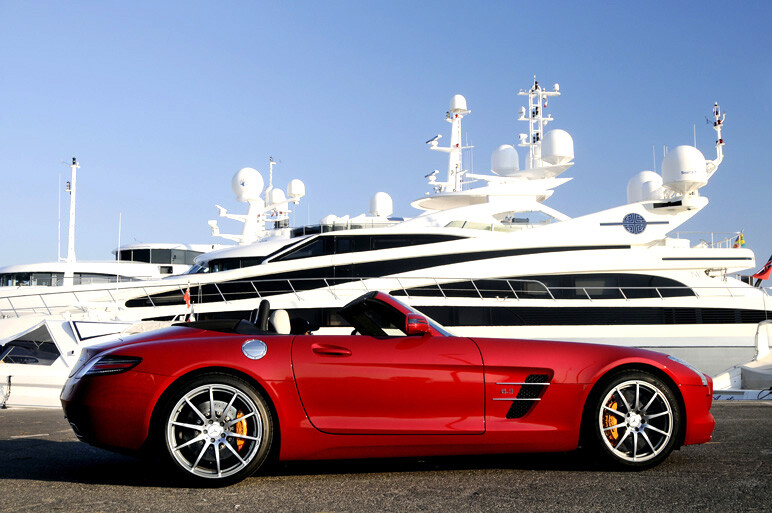 SLS AMG ロードスター　早くも試乗＆ギリ出し