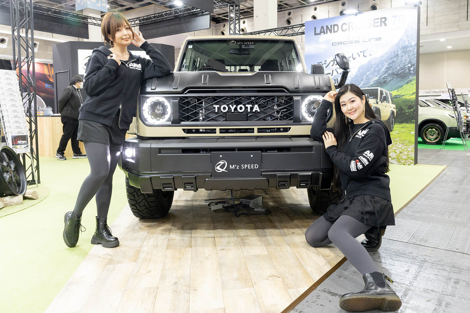 初公開！ トヨタ「ランドクルーザー70」用エアロキットは塗装不要の3点セット…M’z SPEEDの次の新作スズキ「ジムニー ノマド」が待ち遠しい！