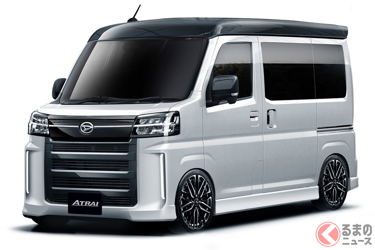 ド迫力顔の軽ワゴン新型 アトレーカスタム 初公開へ ブラックグリル採用 クールさ表現するダイハツ アトレープレミアムver とは くるまのニュース 自動車情報サイト 新車 中古車 Carview