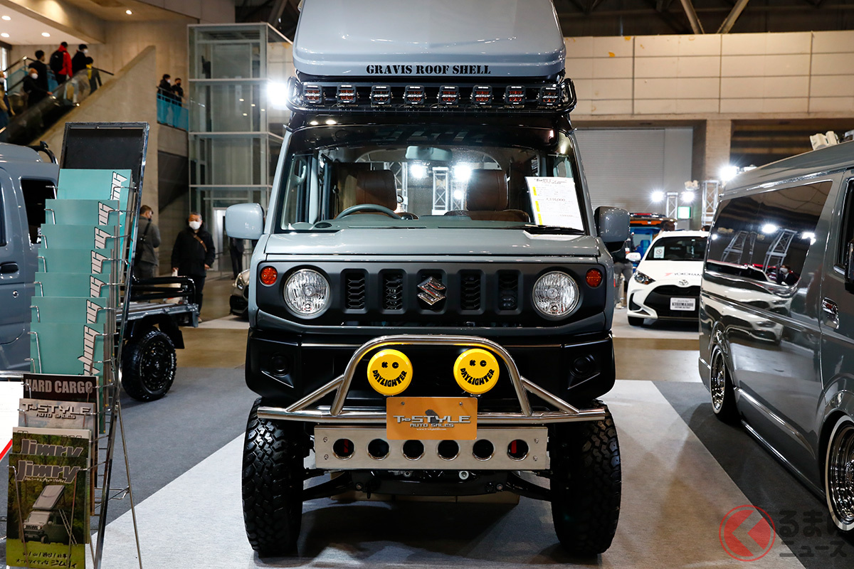 ゴツ顔 軽バン車中泊仕様 茶革内装の ジムリィ がスゴい インチアップされたカスタマイズとは くるまのニュース 自動車情報サイト 新車 中古車 Carview