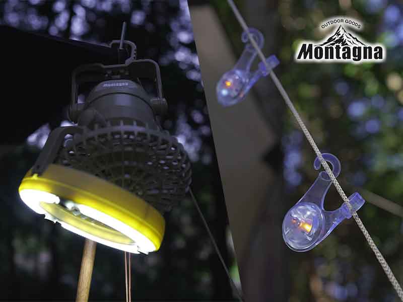 Montagna が2024年春の新製品「LEDアウトドアロープライト」など4アイテムを公開！