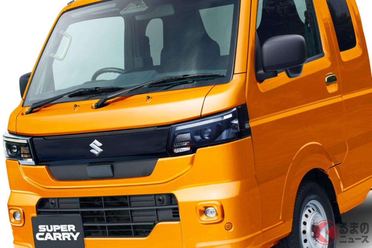 スズキ新型「キャリイ」発表に反響殺到！「軽トラなのにカッコイイ！」「ヤング層にヒットしそう」の声も！ 一方で「カワイイ丸目が良かった…」「ちょっとダイハツ風？」と賛否両論!? めちゃ進化した「“最新”軽トラック」初公開！