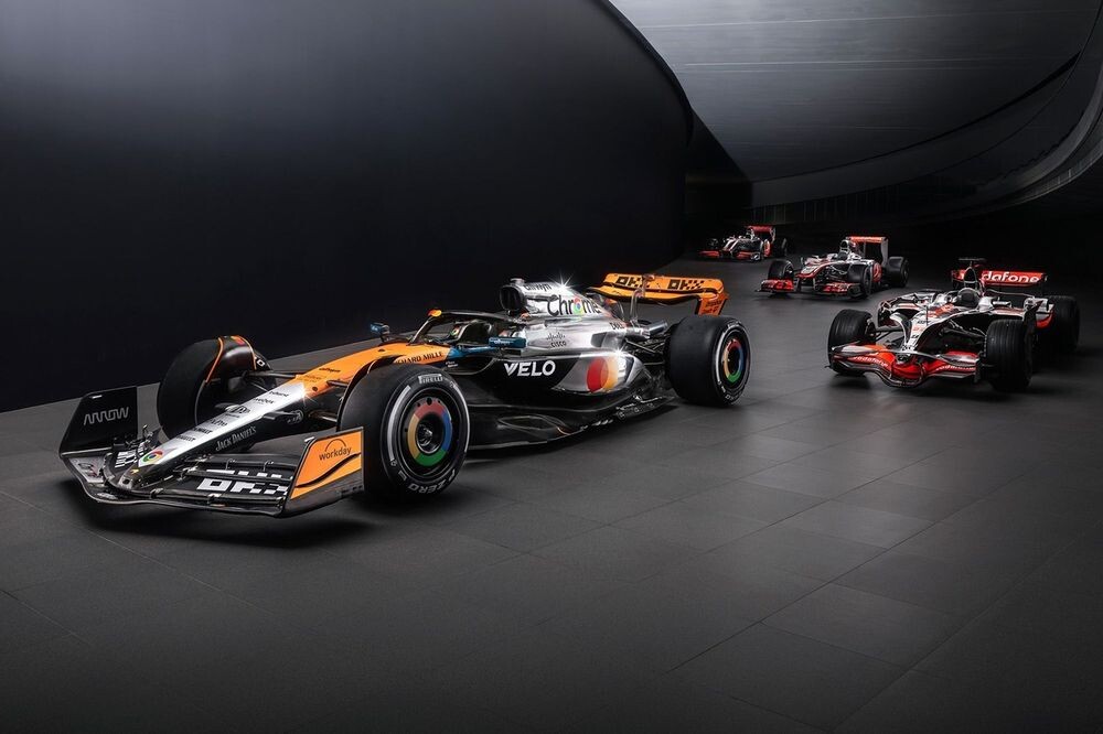マクラーレン、F1イギリスGPは特別な”クローム”カラーで参戦。伝説的なチームの歴史をオマージュ