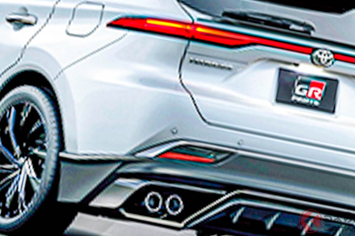 トヨタ新「ハリアー」発表！ 全長4.7m級の“ちょうどイイ”「クーペSUV」の“スポーティ仕様”がスゴイ！ 精悍エアロ＆4本出しマフラーがイイ「GR仕様」とは