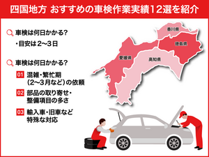 【四国地方】おすすめの車検作業実績12選！