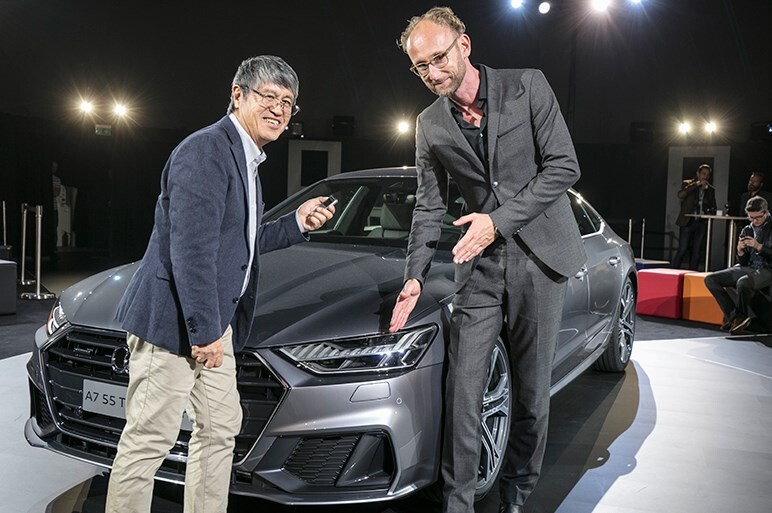 アウディA7発表～会場でチーフデザイナーとアウディ会長を直撃する