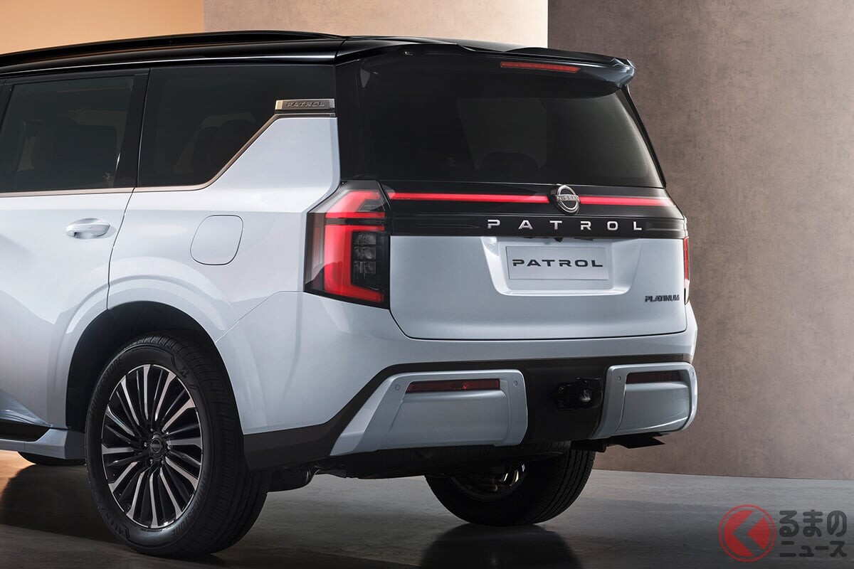 日産「”8人乗り”SUV」実車公開へ！ カクカクデザイン採用の”400馬力超え”「高性能モデル」！  日本導入への期待も高まる「パトロール」JMS2025に登場