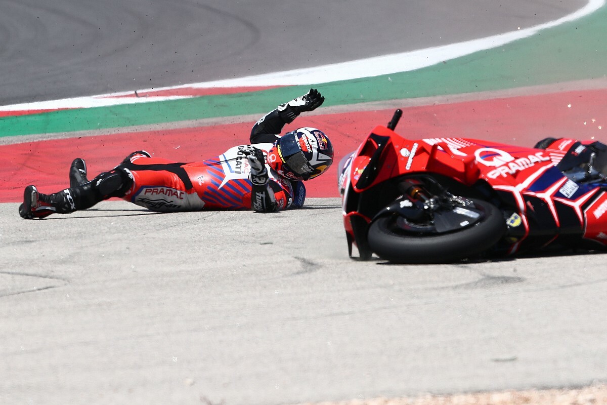 【MotoGP】2番手走行中に転倒のザルコ、原因はギヤボックストラブル「自分のミスだと思っていたけど……」
