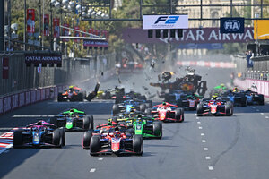 フェルシュフォーが今季初優勝。多重クラッシュ発生で短縮レースに／FIA F2第12戦レース2