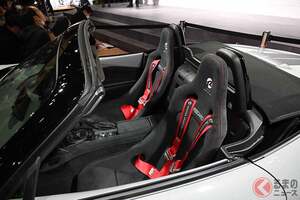 マツダ「“爆速”ロードスター」公開！ 高出力「2リッター直4」＆専用エアロ装備！ “超スパルタ仕様”のソフトトップモデル「スピリットRS」実車展示！