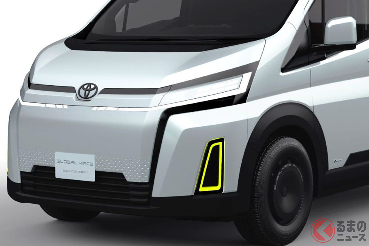 ついに!? トヨタが次期「ハイエース」を世界初公開!? 1人乗りの斬新デザイン！ さらに4人乗りの新「ヴェルファイア」も初披露、10月25日に発表へ