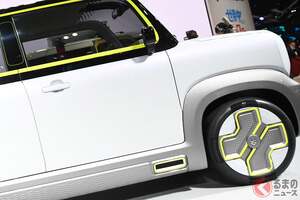 スズキ「新型ハスラー」まもなく登場か!? カクカクボディに斬新“ツルツルフェイス”採用の「軽SUV」がスゴかった！ 「eWX」コンセプトカーが示す次期モデルの正体は？