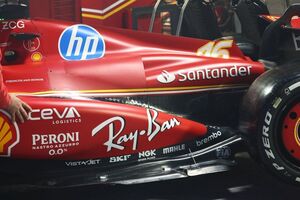 フェラーリ、F1ラスベガスGPのフリー走行でフロアの”実験”。来季マシン開発のために実走行データを収集