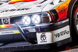 2.0リッター「水平対向エンジン」で“670馬力”!? カクカクデザイン×丸目4灯のスバル「“4WD”トラック」初公開！ “空も飛べるはず”の「ブラタルー 9500 ターボ」米国に登場