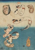 浮世絵に出てくる猫を集めた「ネコづくし」展、そごう美術館で開催