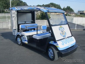 ヤマハ発動機のゴルフカーがベース、データ分析サポートカー開発…サッカー「ジュビロ磐田」向けに